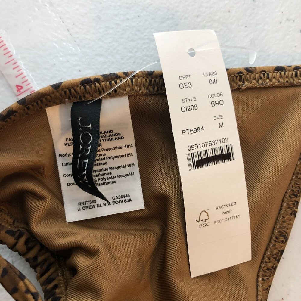 J Crew Perfect String Bikini Top In Leopard Print… - image 5